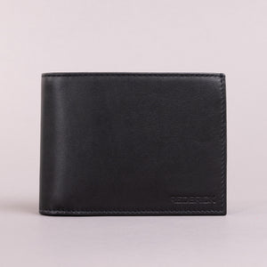 Redbrick Italian Black & Blue Bifold Leather Wallet