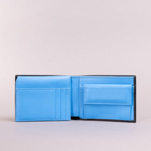 Redbrick Italian Black & Blue Bifold Leather Wallet