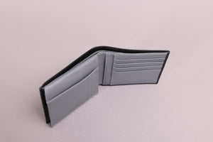 Redbrick Italian Black & Grey Bifold Leather Wallet