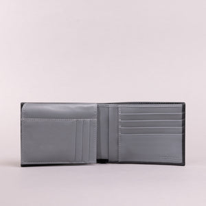 Redbrick Italian Black & Grey Bifold Leather Wallet