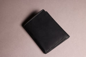 Woodbridge Men's Trifold Black Leather Wallet