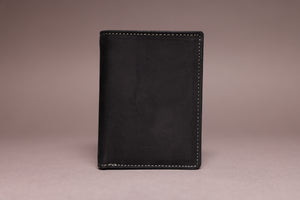 Woodbridge Men's Trifold Black Leather Wallet