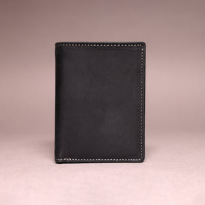 Woodbridge Men's Trifold Black Leather Wallet