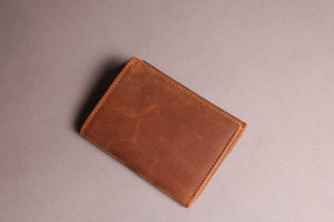 Woodbridge Men's Trifold Cognac Brown Leather Wallet