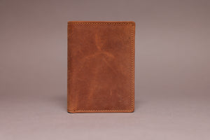 Woodbridge Men's Trifold Cognac Brown Leather Wallet