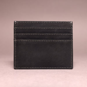 Woodbridge Men's Black Card Holder Leather Wallet