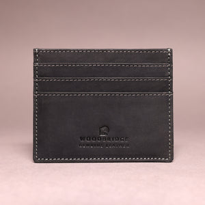 Woodbridge Men's Black Card Holder Leather Wallet