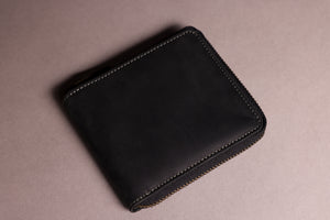 Woodbridge Men's Black Zip Around Leather Wallet