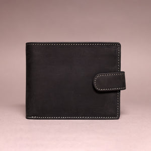 Woodbridge Men's Bifold Black Leather Wallet With High Capacity Storage