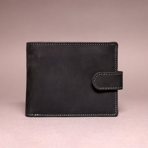 Woodbridge Men's Bifold Black Leather Wallet With Multiple Card Slots