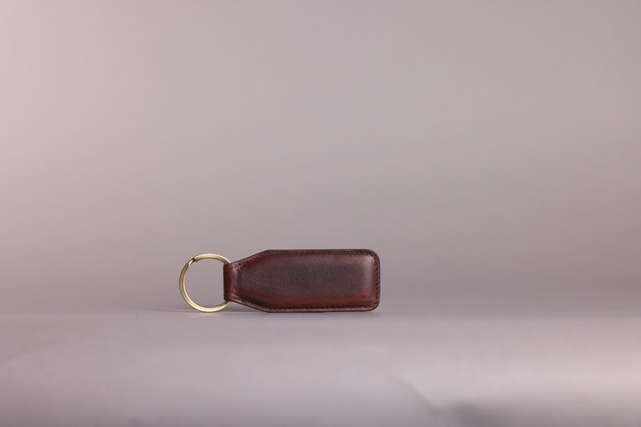 Woodbridge Brown Oily Leather Keyring