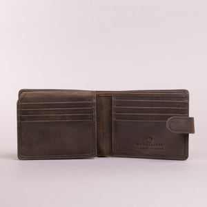 Woodbridge Men's Bifold Rustic Brown Leather Wallet