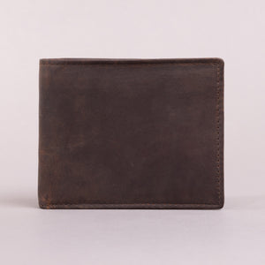 Woodbridge Men's Bifold Rustic Brown Leather Wallet