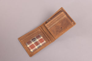 Woodbridge Men's Bifold Rustic Brown Leather Wallet