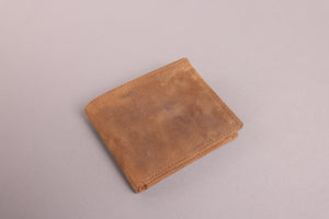 Woodbridge Men's Bifold Rustic Brown Leather Wallet