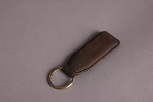 Woodbridge Rustic Brown Leather Keyring