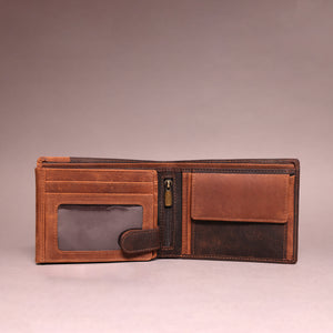 Woodbridge Men's Bifold Brown & Cognac High Capacity Leather Wallet