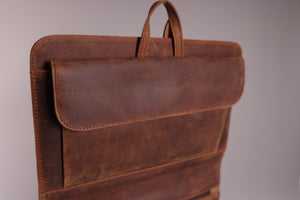 Woodbridge Brown Leather Hanging Wash Bag