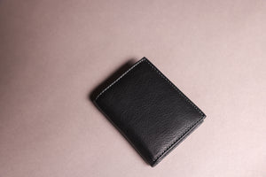 Biggs & Bane Men's Trifold Black & Grey Leather Wallet