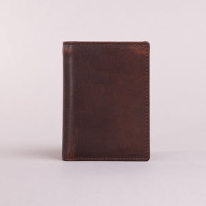 Woodbridge Men's Trifold Brown Oily Leather Wallet