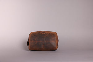 Woodbridge Brown Leather Wash Bag