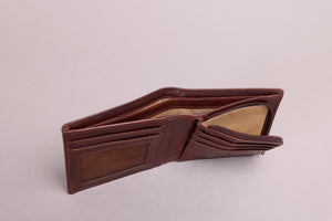 Redbrick Bifold Dark Brown Leather Wallet