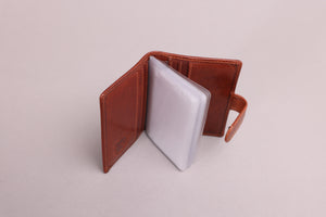 Redbrick Cognac Bifold Leather Card Holder Wallet