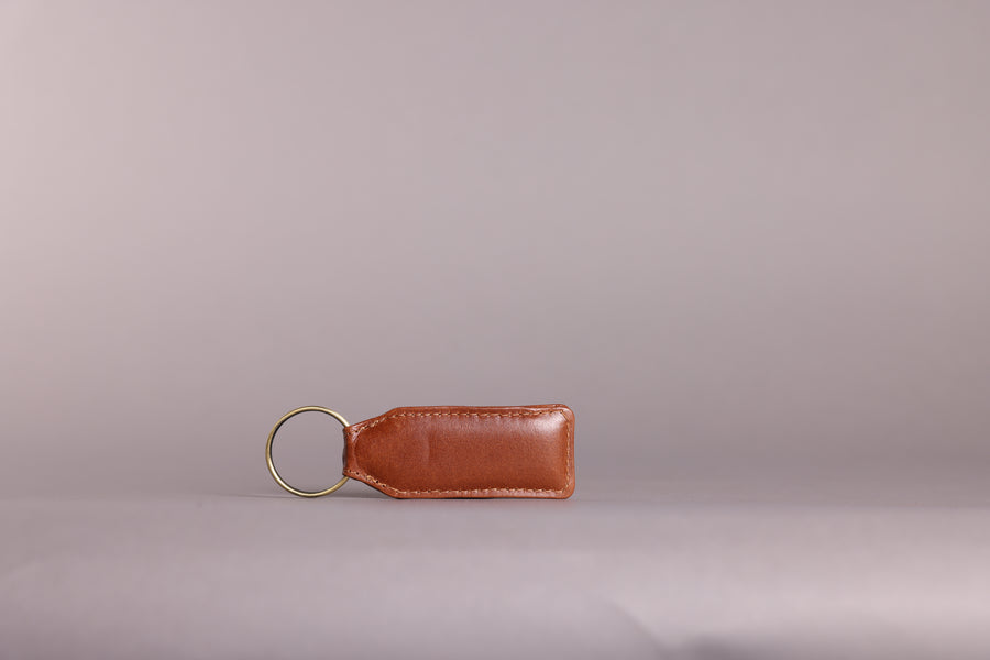 Woodbridge Brown Leather Keyring