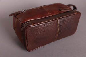 Woodbridge Tan Leather Wash Bag