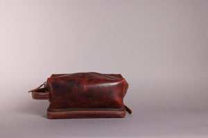 Woodbridge Brown Leather Wash Bag