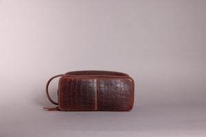 Woodbridge Brown Leather Wash Bag