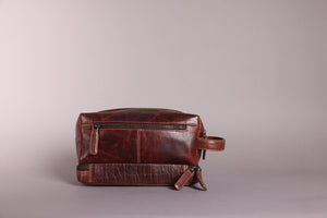 Woodbridge Brown Leather Wash Bag