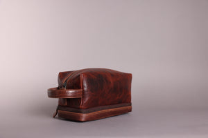 Woodbridge Brown Leather Wash Bag