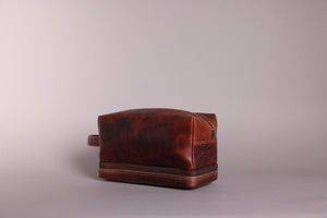 Woodbridge Brown Leather Wash Bag