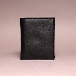 Biggs & Bane Men's Trifold Black Leather Wallet